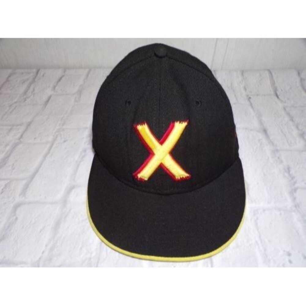 New Era Marvel Comics X-Men X Fitted Cap Hat 7-5/8 Black Yellow 59Fifty